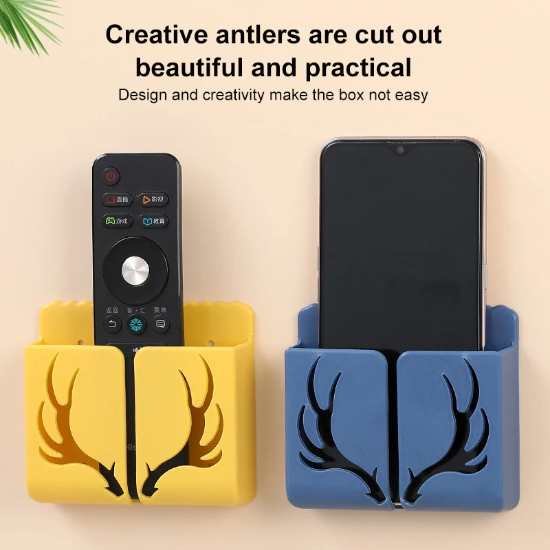 Remote Control Space-saving Phone Holder Functional Convenient Phone Storage Organizer Wall Mounted Storage Tidy Up Your Space