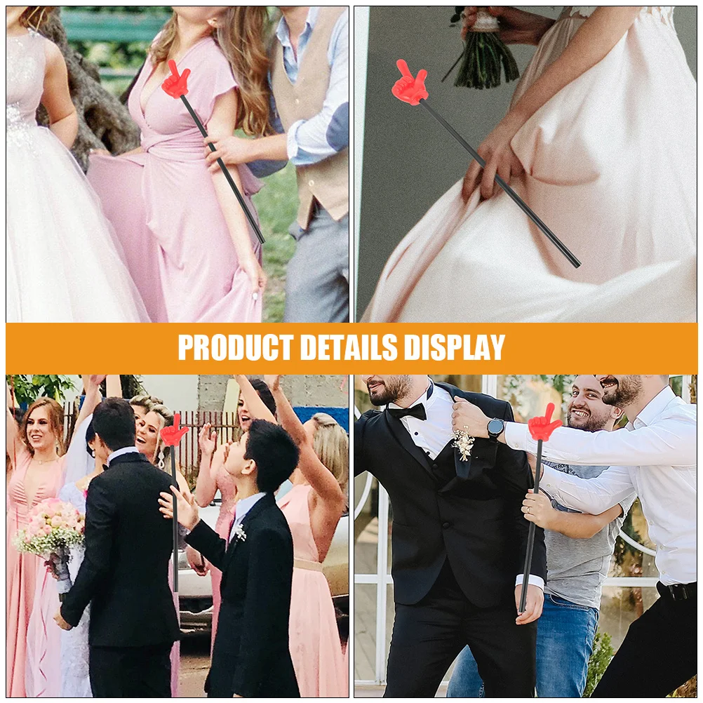 

2pcs Wedding Prank Pointer Party Finger Gesture Stick Game Prop For Classroom Teaching Kids Reading Small Teacher Hand Pointer