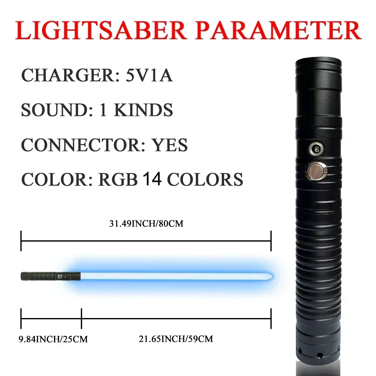 WW مزدوج الحواف السيف الضوئي 14 ألوان تغيير ضوء ساب السيف اثنين في واحد للتحويل صابر الصوت مقبض معدني كامل تأثيري هدية r