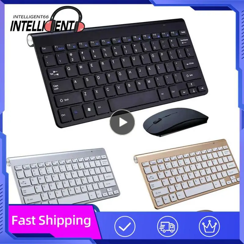 Wireless Keyboard and Mouse Protable Mini Keyboard Mouse Combo Set For Notebook Laptop Desktop PC Computer Smart TV