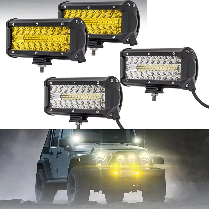 

1x/2x Headlight Bar Lamp 7Inch 138W Led Work Light for Jeep Suv Uaz 4X4 Off Road Tractor Boat Atv Truck Car Motorcycle Tractor