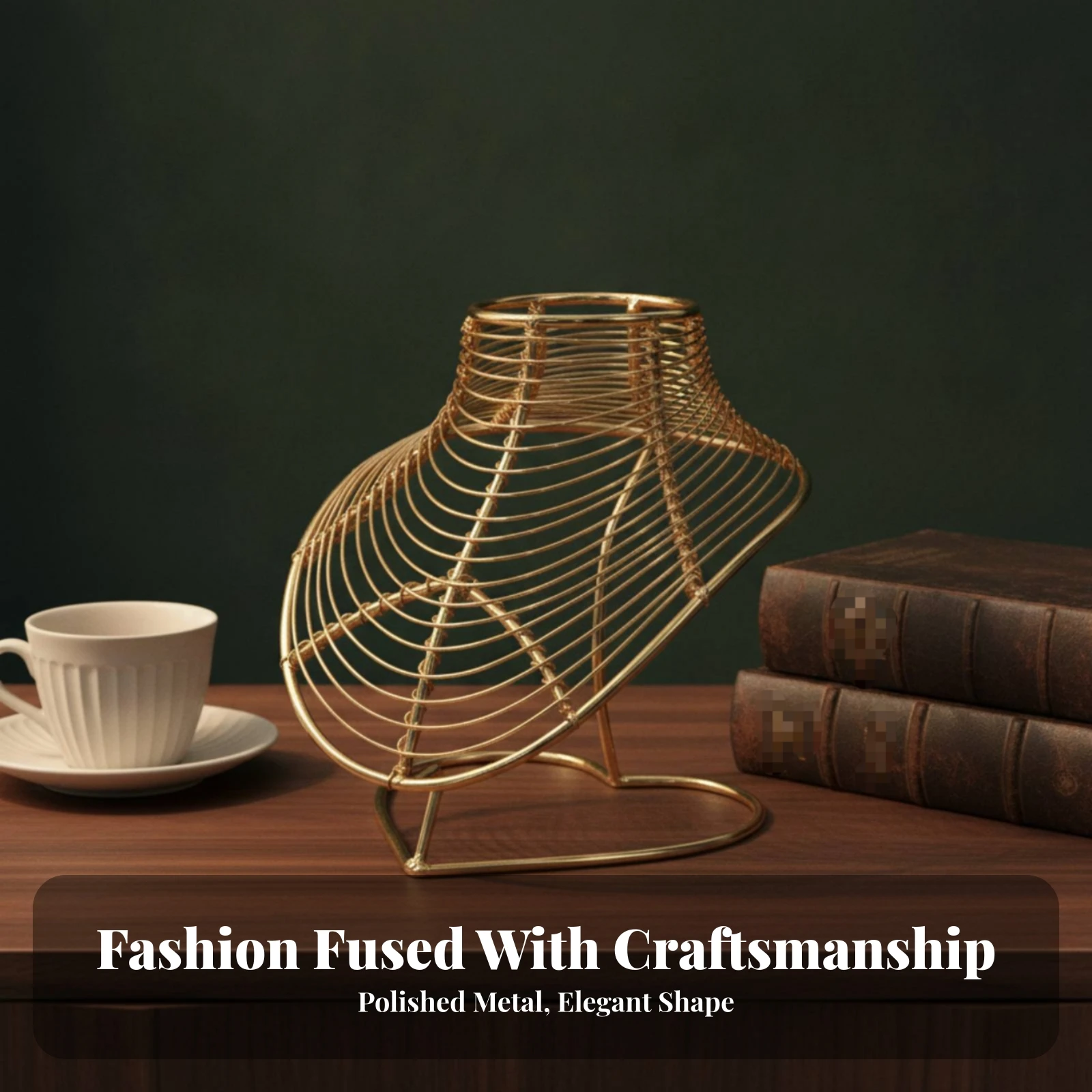 Neck Bust Display Stand Curved Supports Wire Necklace Display Stand Looped Base Cylindrical Top