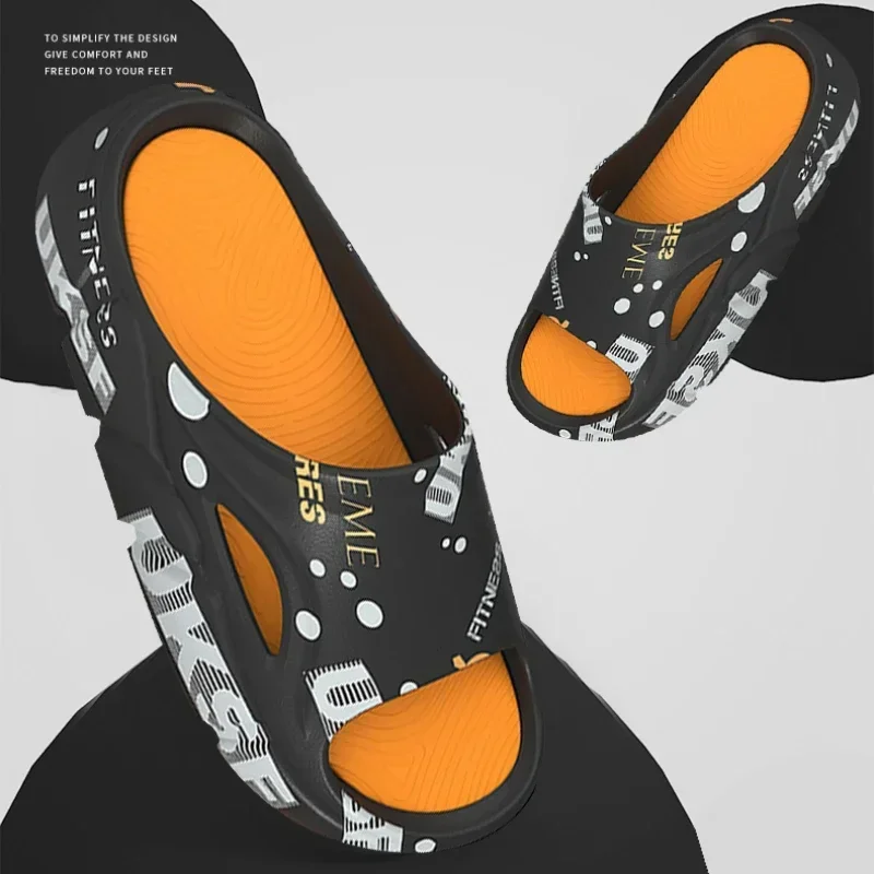 Outdoor Men Beach Shoes Non-Slip Man Slippers Thick Sandals Summer Casual Shoes Platform Indoor House Shower Bathroom Slippers image 4