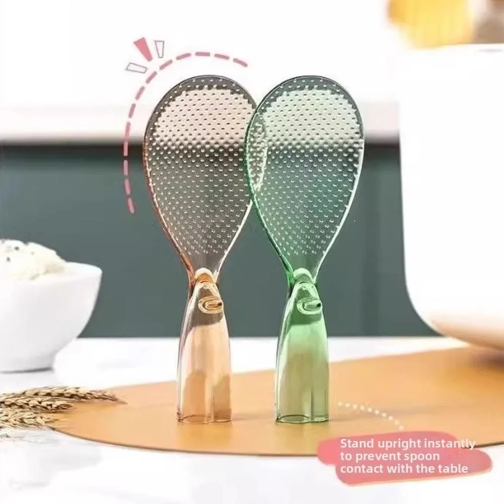 New Plastic Rice Paddle Nonstick Surface Thickened Rice Serving Spoon Textured Heat Resistant Rice Cooker Spoon Kitchen Serving