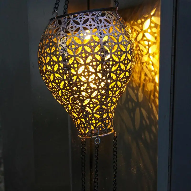 

Воздушный шар на солнечной батарее, фонарь в форме воздушного шара, солнечный свет, энергоэффективный, устойчивый к атмосферным воздействиям для садовых наружных фонарей