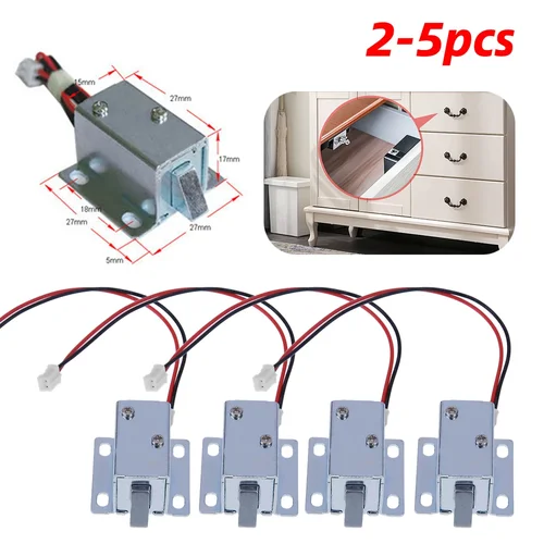 2-5 uds DC 5V-6V 12V cerradura magnética Mini tamaño pequeño solenoide electromagnético casillero electrónico Control gabinete cajón cerradura de puerta