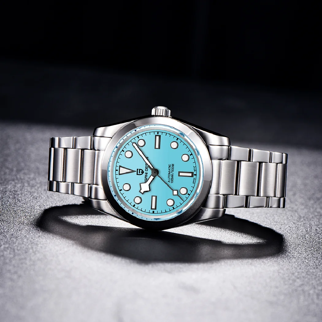 ページニ-メンズメカニカル腕時計,36mmダイバー,カップル用,スポーツ,サファイア,高級,自動,100m,耐水性