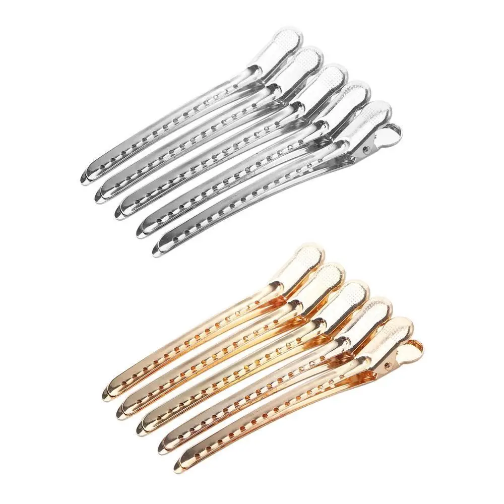 

20Pcs Simple Salon Hairpin Clamps 9.5cm DIY Hair Salon Fixed Clips Hairdressing Stainless Steel Alligator Hair Clips Barber
