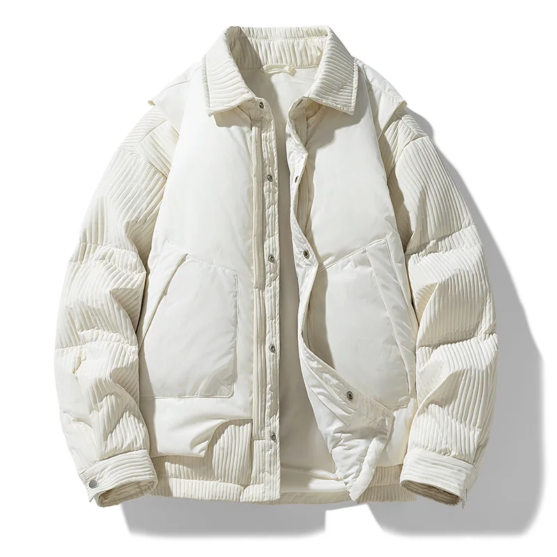 

2025 Winter Men's Down Jacket with Removable Vest, Three-in-One, White Duck Down, Versatile, Loose, Warm, Couple’s Jacket