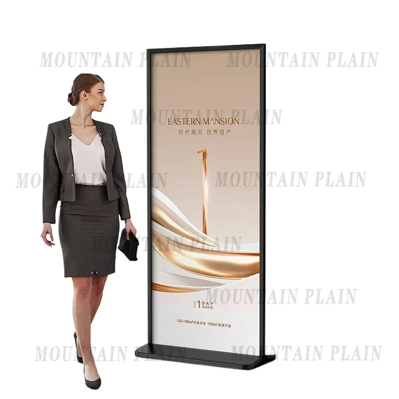 

Liping Display Stand Out-of-home Advertising Sign Vertical Windproof Poster Stand Floor Standing Display Sign Roller Banner