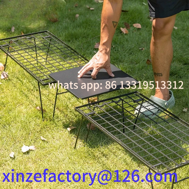 

Customizable Aluminum Alloy 1/2 Plate Storage Table Board Outdoor Folding Table Expansion Panel