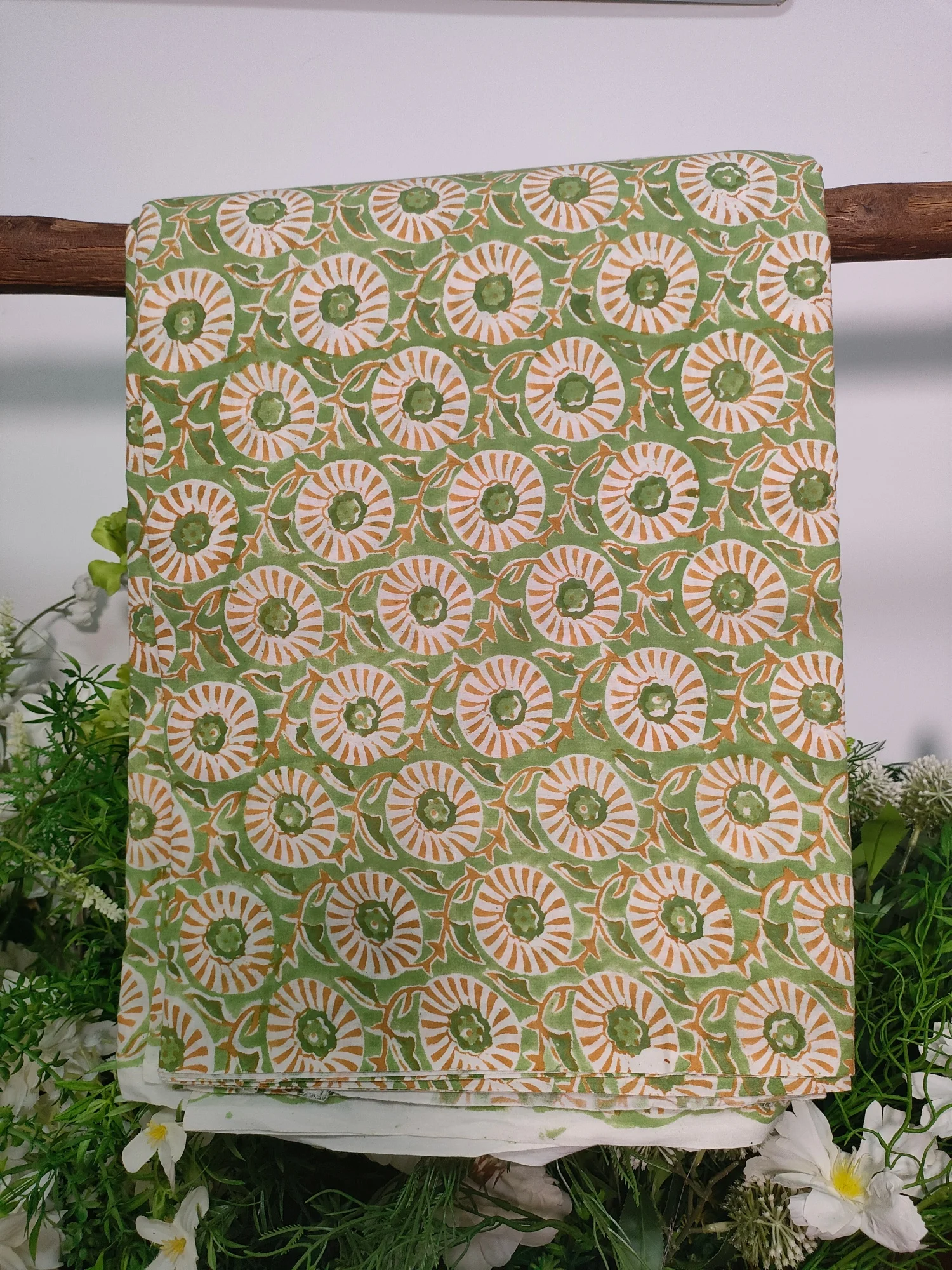 

India Hand Block Print Summer Ideal for DIY 100% Natural Dyed Ec-Friendly Cotton Fabric For Hom Decoration