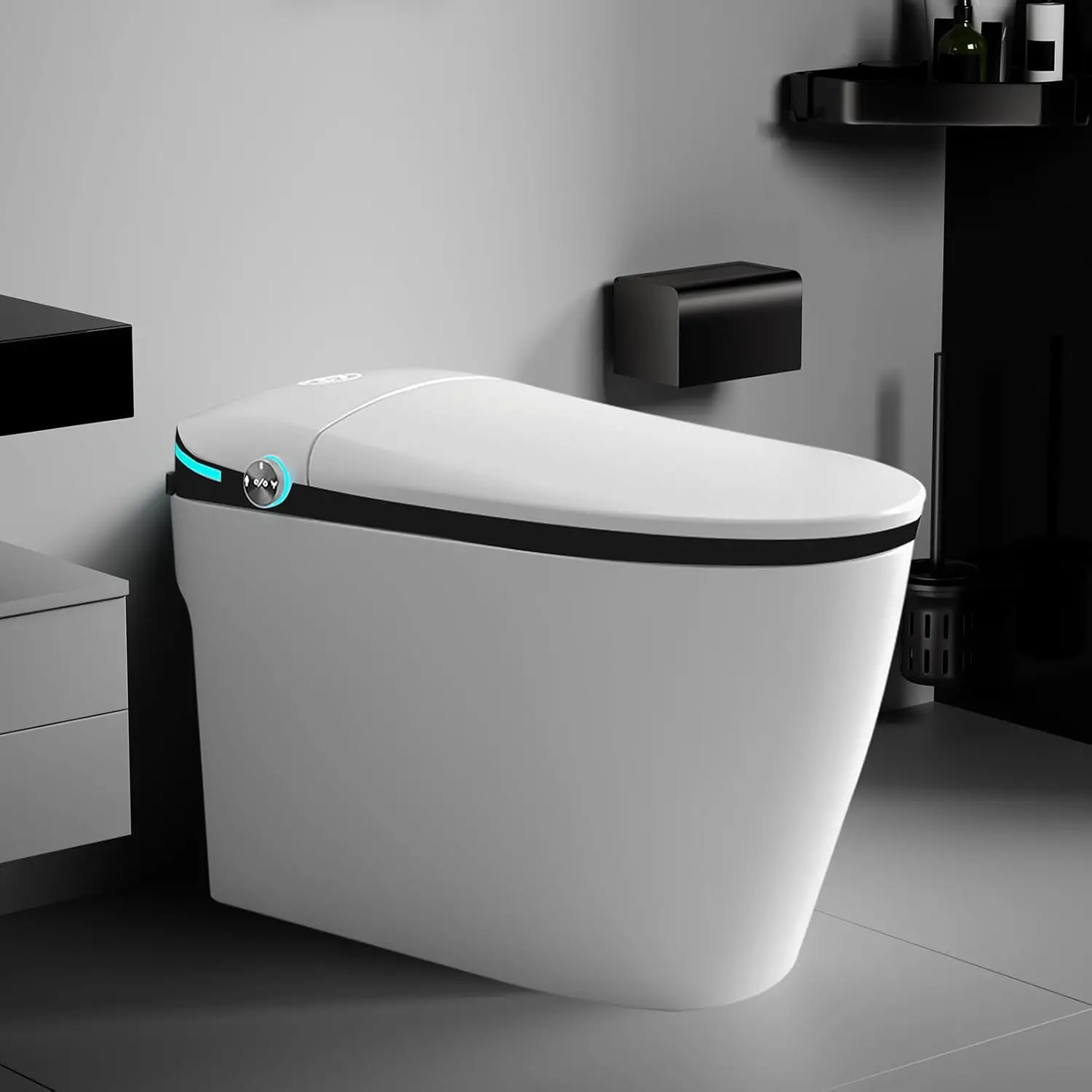 

Luxury Smart Toilet, Intelligent Bidet Toilet with Auto Flush, Heated Seat with Warm