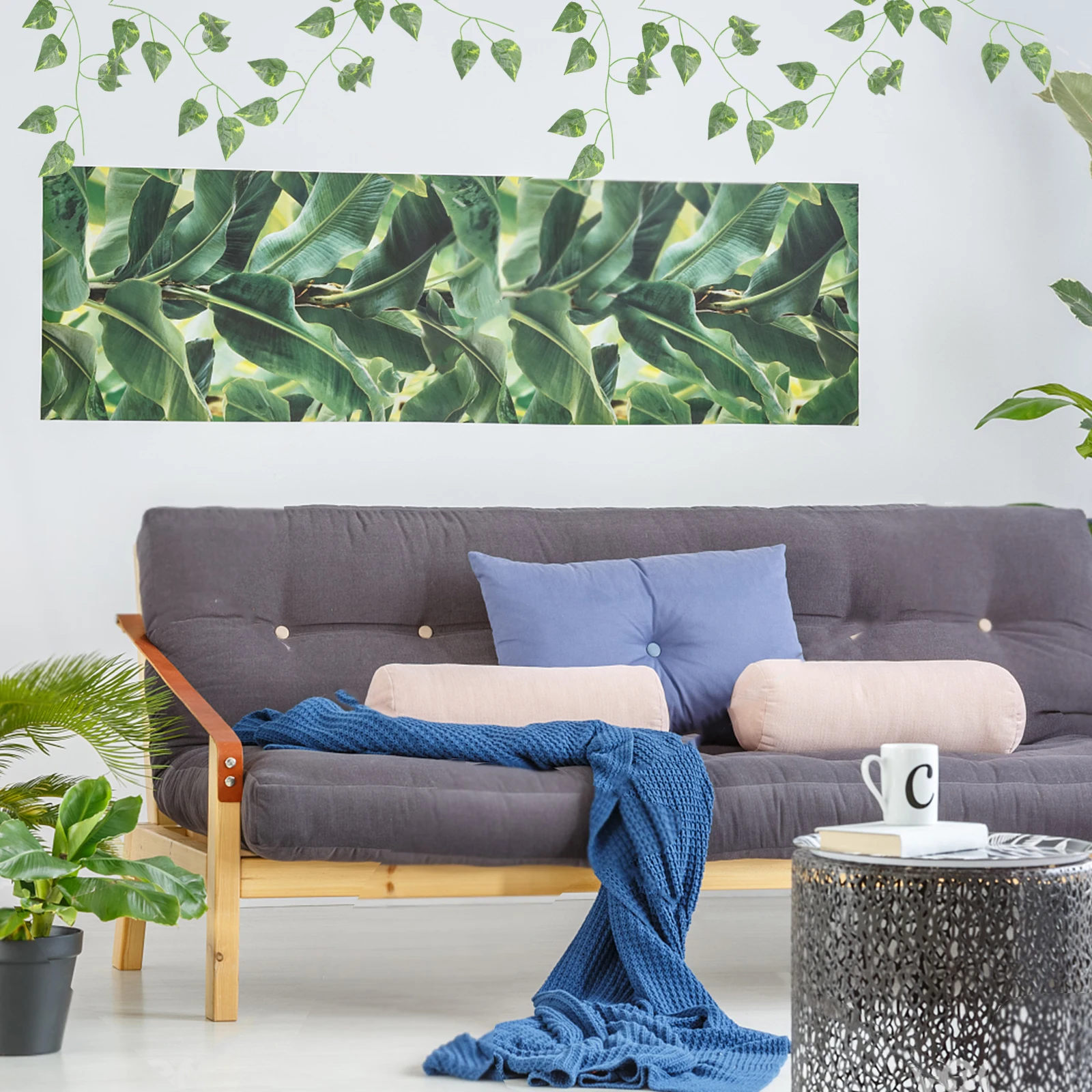 

Fake Turtle Simulated Weeping Plant Leaf Decor Hanging Vines Artificial Plant Stems Wall Props Home Scene Tropical