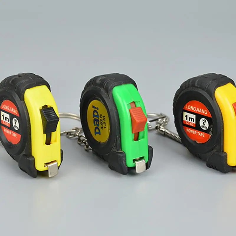 Measurement Tape Keychain Retractable Tape Measure 2pcs Tiny Tape Measure Self-Lock Tape Measure Measuring Key Chain Stable