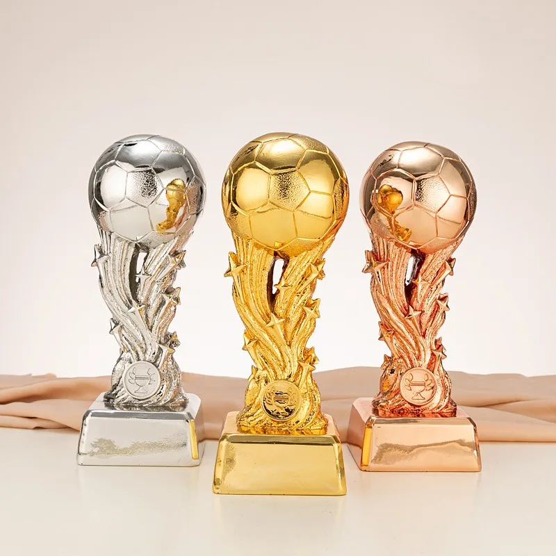 Football match Award Crown Asia Trophy Electroplated resin gold silver copper school sports meeting gift