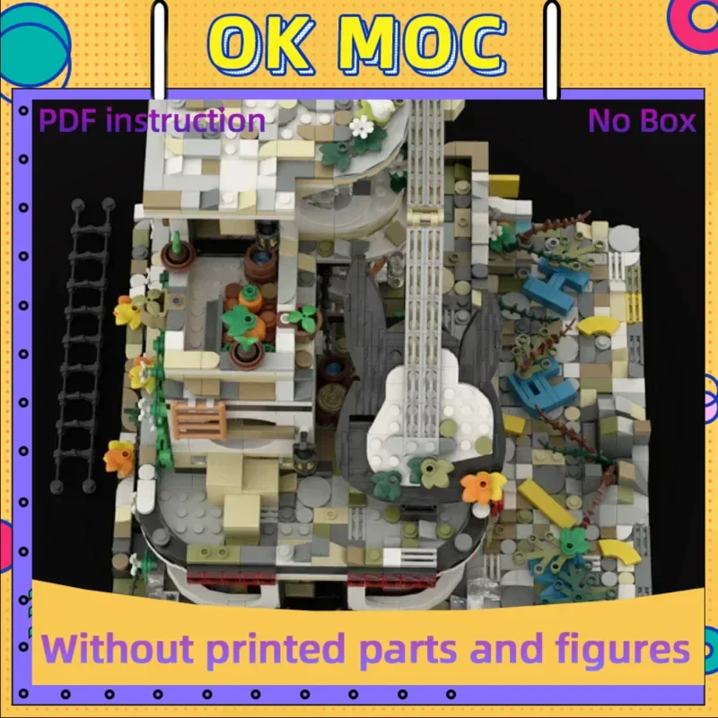 Stadt Street View Modell Moc Gebäude Ziegel Ecke Musik Shop Technologie Modulare Blöcke Geschenke Weihnachten Spielzeug DIY Sets Montage