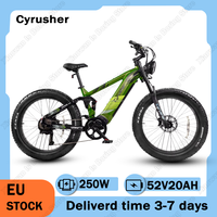 Cyrusher Ranger 2.0 Electric Bike Peak 1500W Motor 52V20AH Lithium Battery E Bike Hydraulic Brakes 26 Inch Tire Electric Bicycle