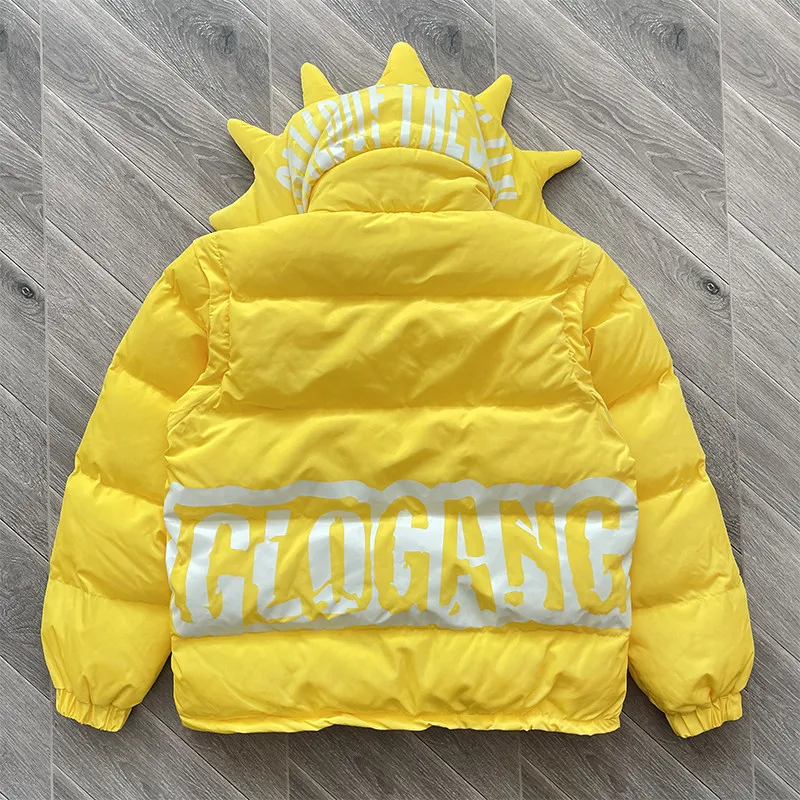 GLO GANG Vest Jacket High-quality Embroidered Printed Cotton Coat Detachable Sleeves Outerwear