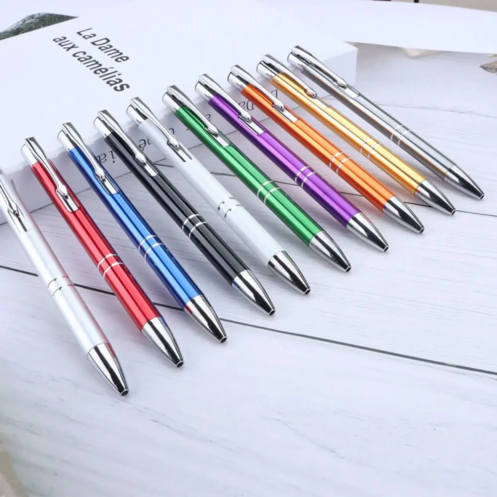 

office Pen Luxury Metal Ballpoint Pen Waterproof Inktight Signature Pen Durable Multifunction Aluminum Rod Pen Office