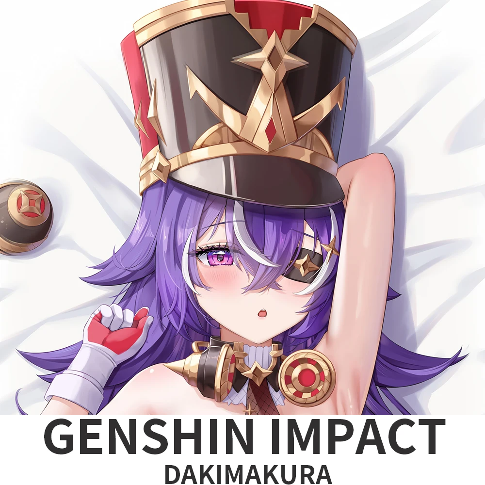 Anime Genshin Impact Charlotte Sexy Dakimakura Hugging Body Pillow Case Moria Ruruka Otaku Pillowcase Cushion Cover Bedding