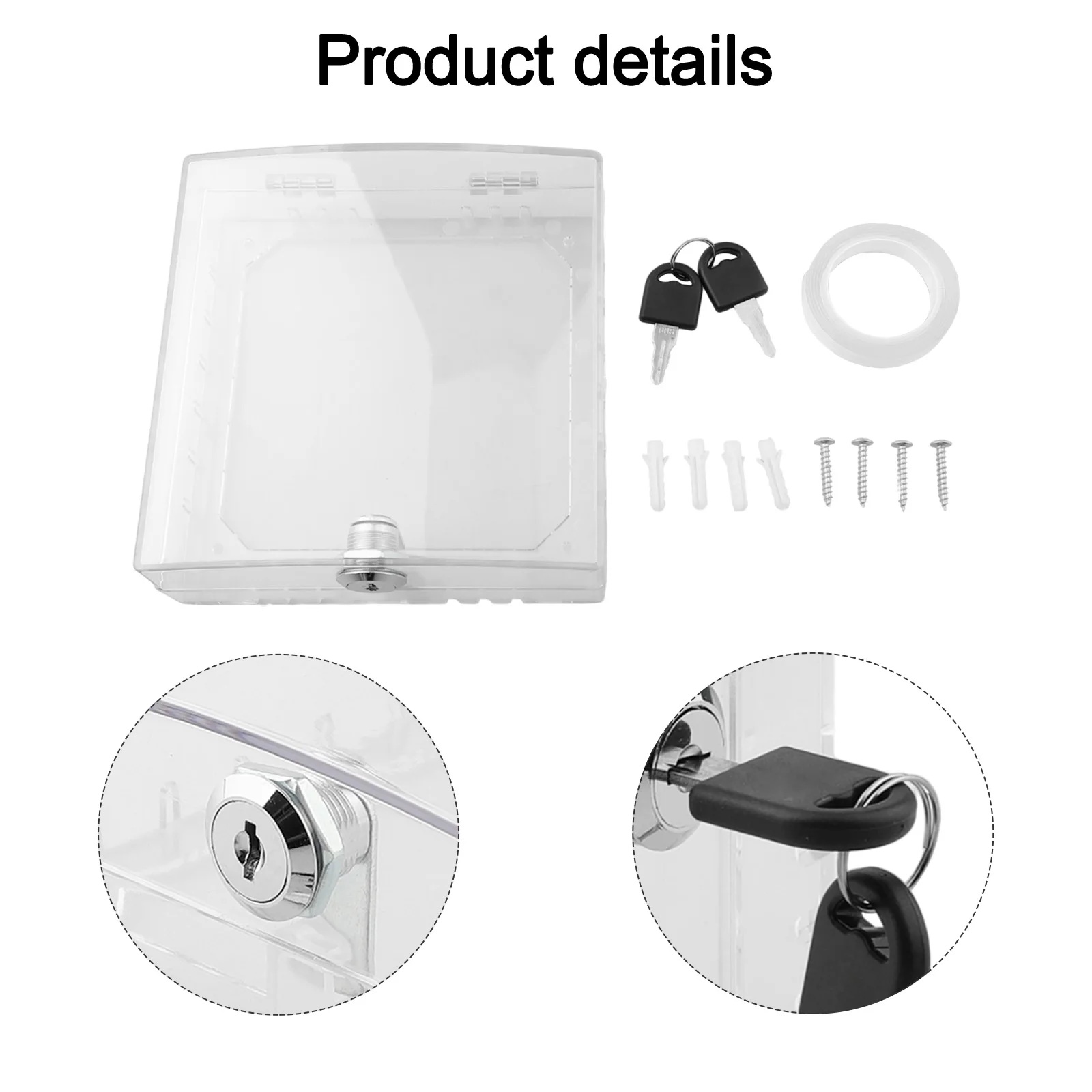 Thermostat Lock Box Acrylic Thermostat Guard Easy Installation Design Prevent Unauthorized Access Lock For Office Use