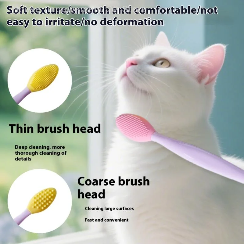 5Pcs Silicone Pet Brush Cat Grooming Brush For Cat Chin Acne Exfoliating Brush Cat Care Soft Silicone Scraper Pet Supplies