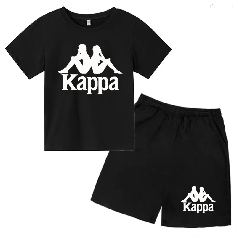 

Kids Couple Lettes Print Summer Coat Fashion T-shirt 3-12Years Boys Girls Toddler Top+ Shorts 2P Casual Short-sleeved Sports Set