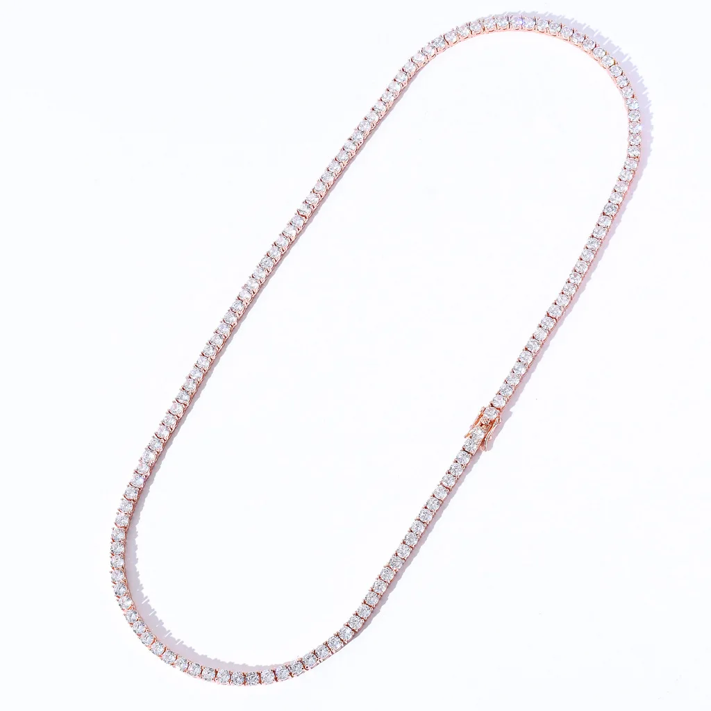قلادة تنس بسلسلة هيب هوب للرجال مع مجوهرات Zirconia Bling Iced Out لأوروبا وأمريكا