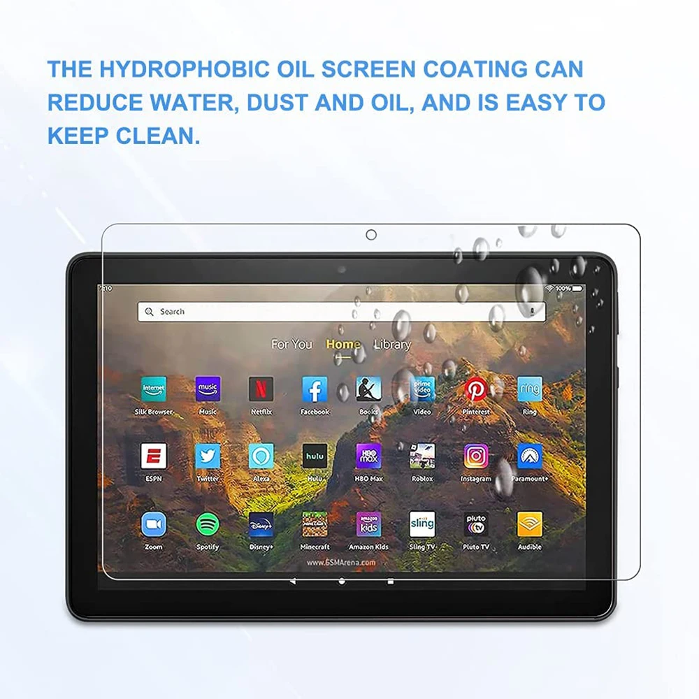 2Pcs Tablet Tempered Glass Screen Protector Cover for Amazon fire HD 10 2021 Protection Tempered Film For HD 10 11th Generation