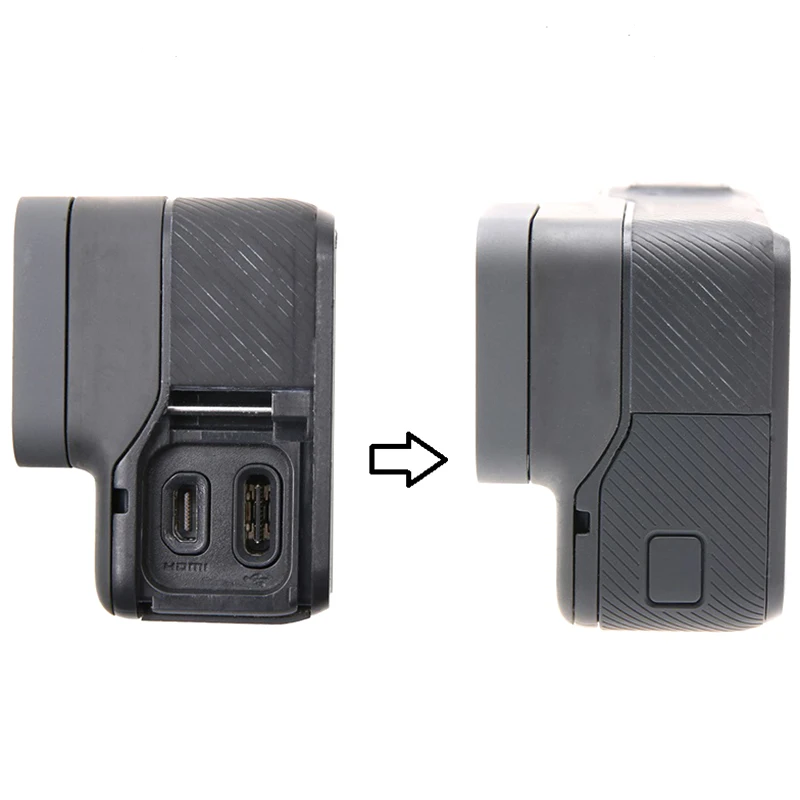 USB-C de porta lateral de substituição mini porta hdmi parte de reparo da tampa lateral para gopro hero5 hero6 hero 5 6 para ir pro acessório