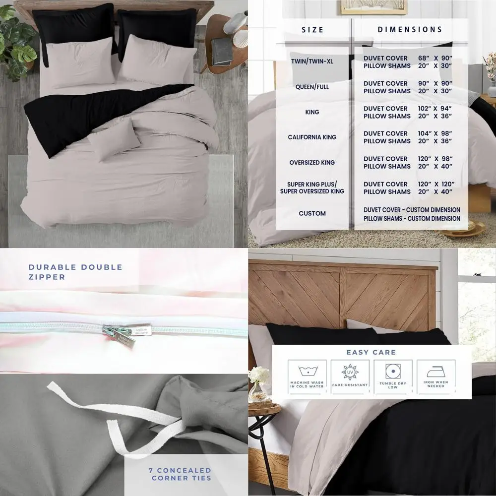 

100% Egyptian Cotton Twin Duvet Cover - 600 Thread Count Sateen, Ultra Soft, Premium, Durable Comforter Cover, Long-lasting Qual