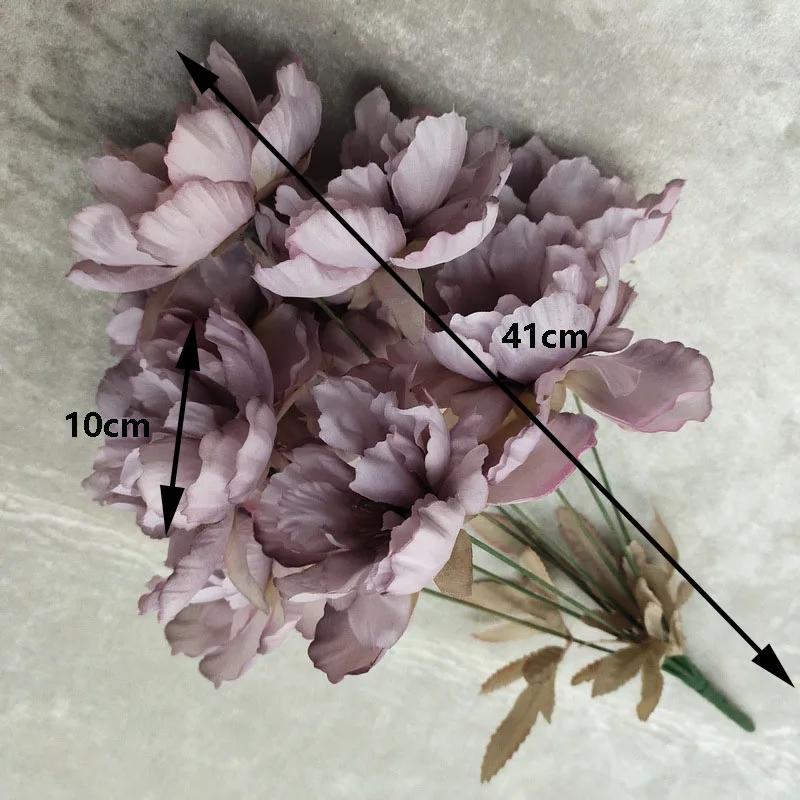 9-kopf Künstliche Pfingstrose Blume Europäischen Dekor Blume Für Hochzeit Szene Dekor Schlafzimmer Wohnzimmer Desktop Ornamente – Detail 2