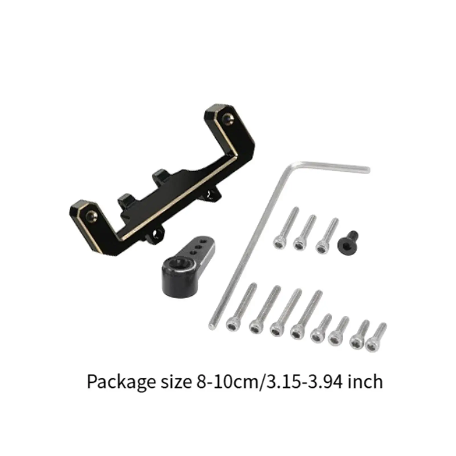 Brass RC Servo Bracket Arm Set Servo Support Easy to Install Servomechanism Bracket with Arm for Axi00002 SCX24 Axi00001 C10