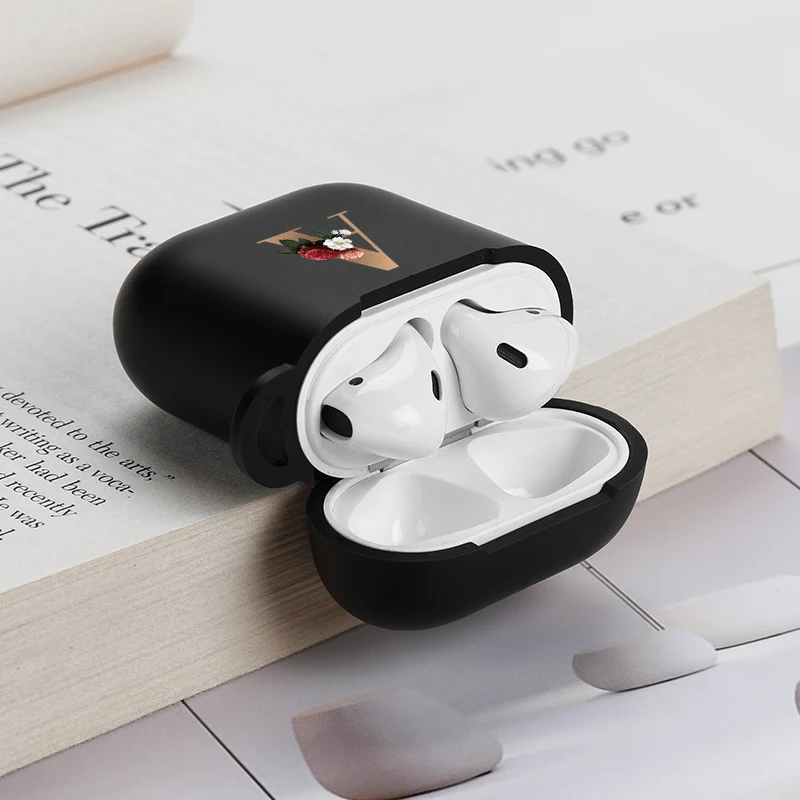 Case For Apple Airpod 2 Case Cute Floral Letter Silicone Bluetooth Earphone Protective Cover For Air Pods Wireless Charging Bags