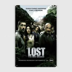 Lost Tv Series Poster Metal Plaque Wall Cave Pub Garage Personalized Wall Plaque Tin Sign Poster