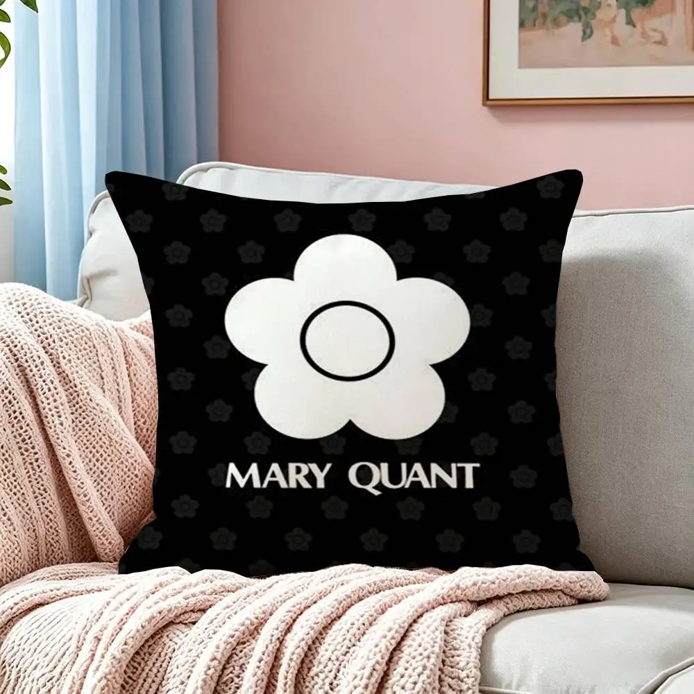Fashion Logo Q-Quant M-Mary  Pillow Case Square Double-Sided Sofa Cushion Cover Bedroom Bedside Pillow