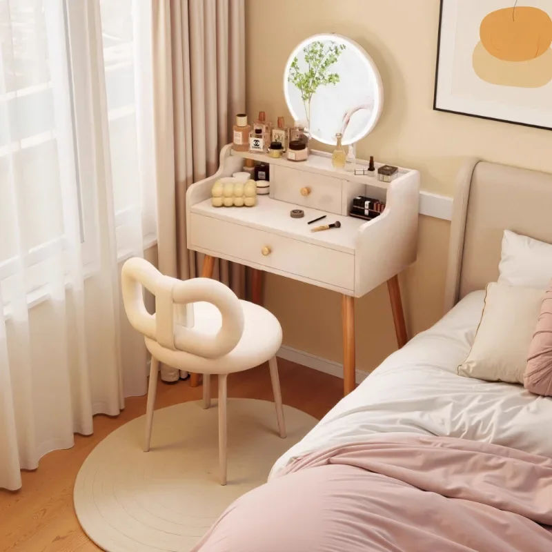 Dresser Cream Style Small Apartment Master Bedroom Simple Light Luxury Modern Rental House Makeup Table with Mirror Makeup Table