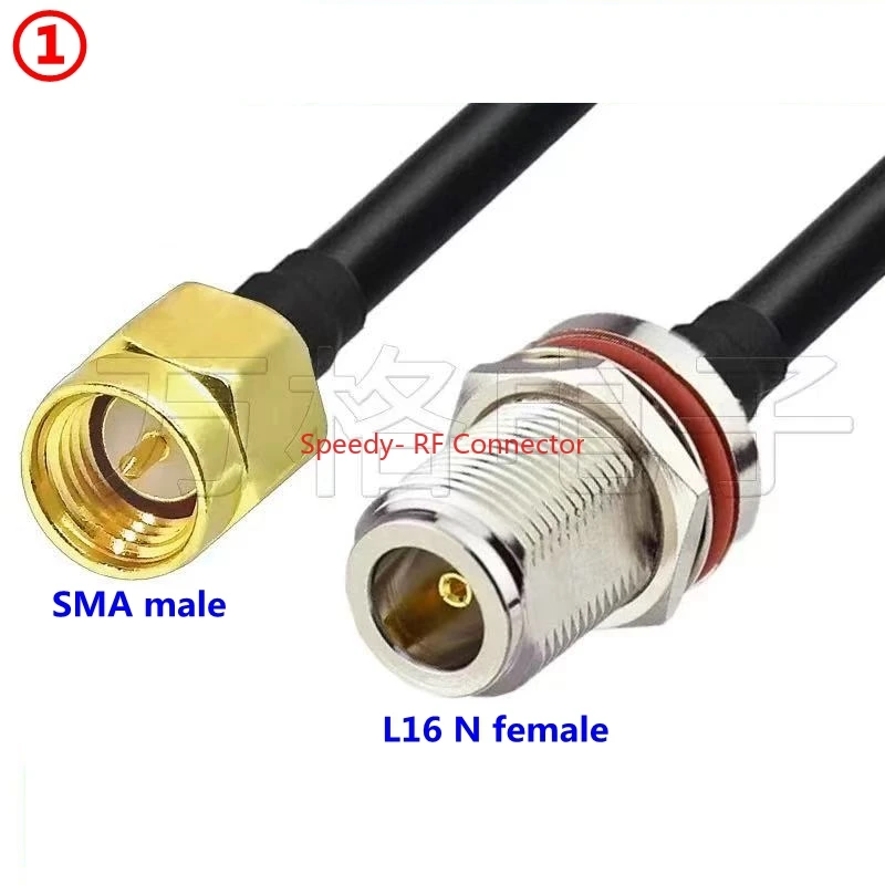 LMR240 Kabel SMA Naar N Type Vrouwelijke Hoofd met Waterdichte Ring Antenne Verlengadapter Kabel Outdoor Coaxiale Radiofrequentie RF