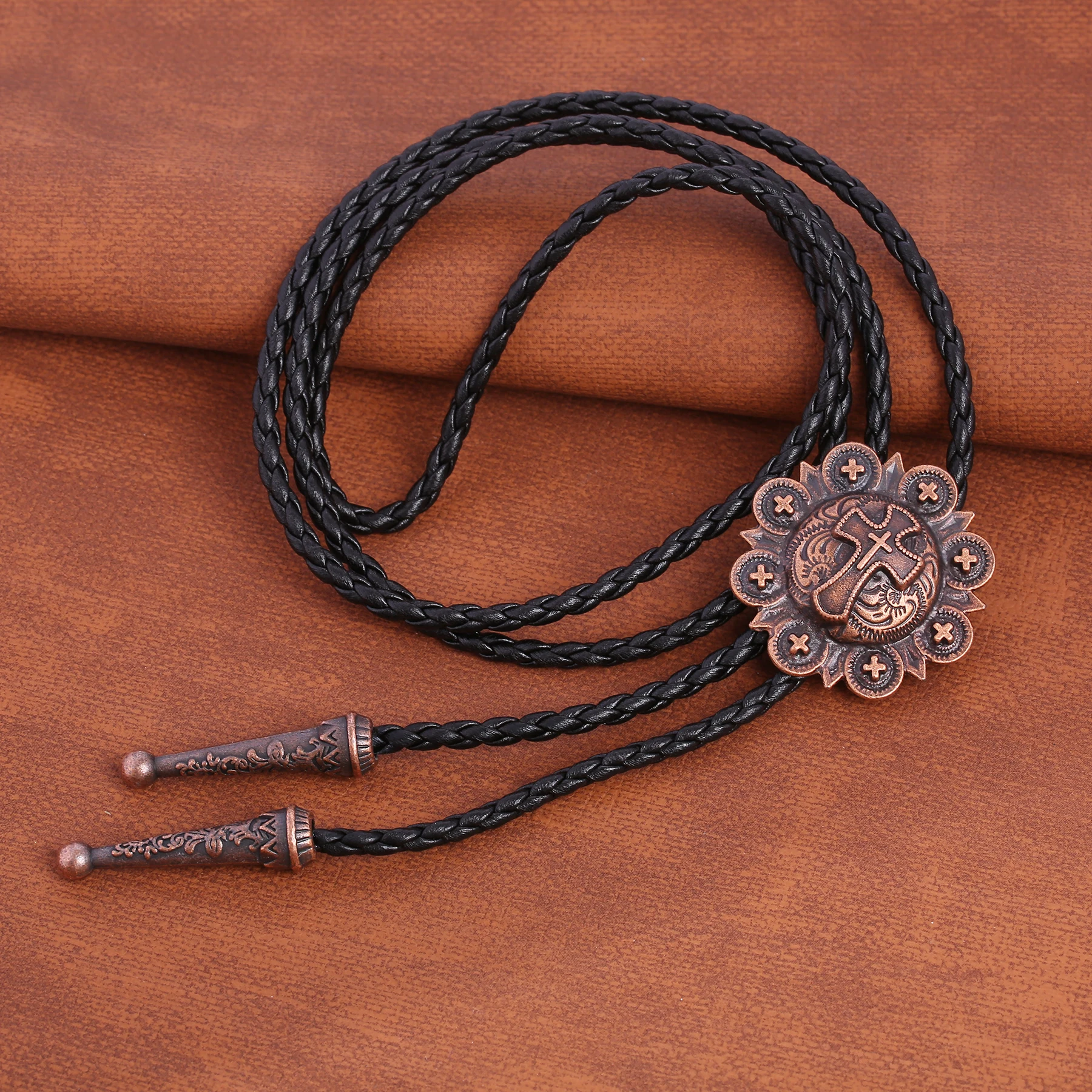 Western Knights Cross Bolo tie