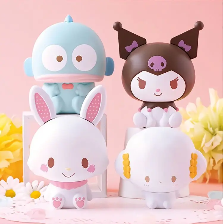 

Sanrio защита витое яйцо Kuromi Hangyodon Wishmemell кукла игрушечные украшения Аниме фигурки модели игрушки для детей подарок