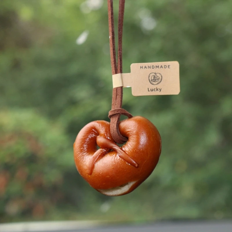 Novelty Car Hanger with Pretzel Bread Designs Special Gifts for Friend