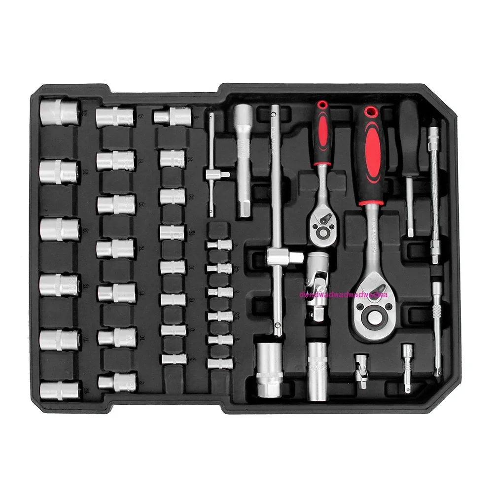 399-Piece Repair Kit with Large Double Open Wrench and Black Luggage