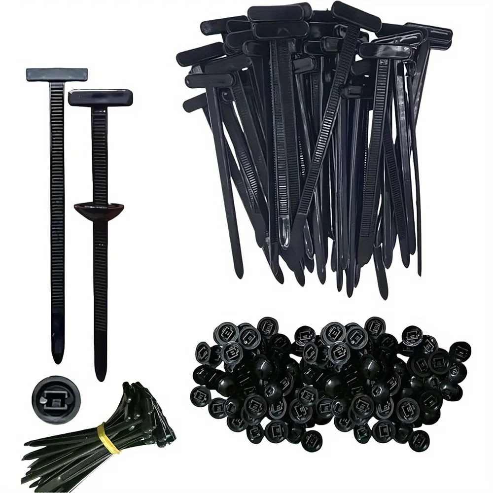 20/50/100PCS Multi Purpose Nylon Plastic Cable Tie,High Temperature Resistant,Used for Car Maintenance and Bottom Trunk Fixation