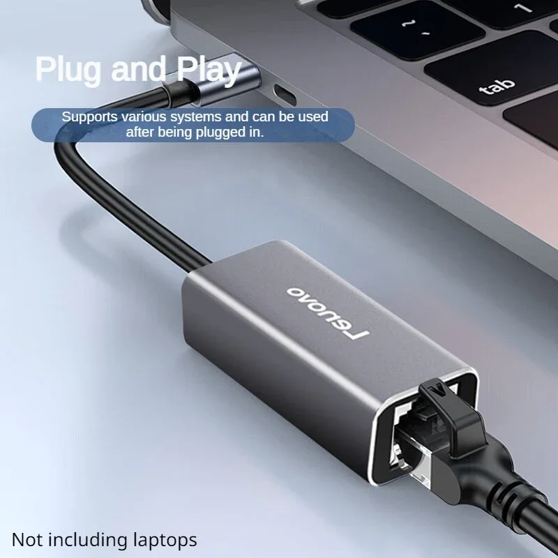 لينوفو-Type-C إلى منفذ شبكة جيجابت ، USB-C ، جولة RJ45 جيجابت بطاقة الشبكة السلكية ، موصل محول الكمبيوتر المحمول ، الخائن