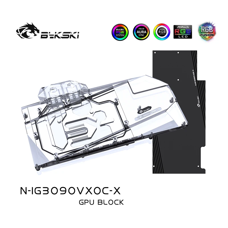 

Bykski Water Block Use For Colorful RTX3080 / 3090 Vulcan GPU Card/ Full Cover for Neptune VGA Copper Block Cooler/A-RGB RURA