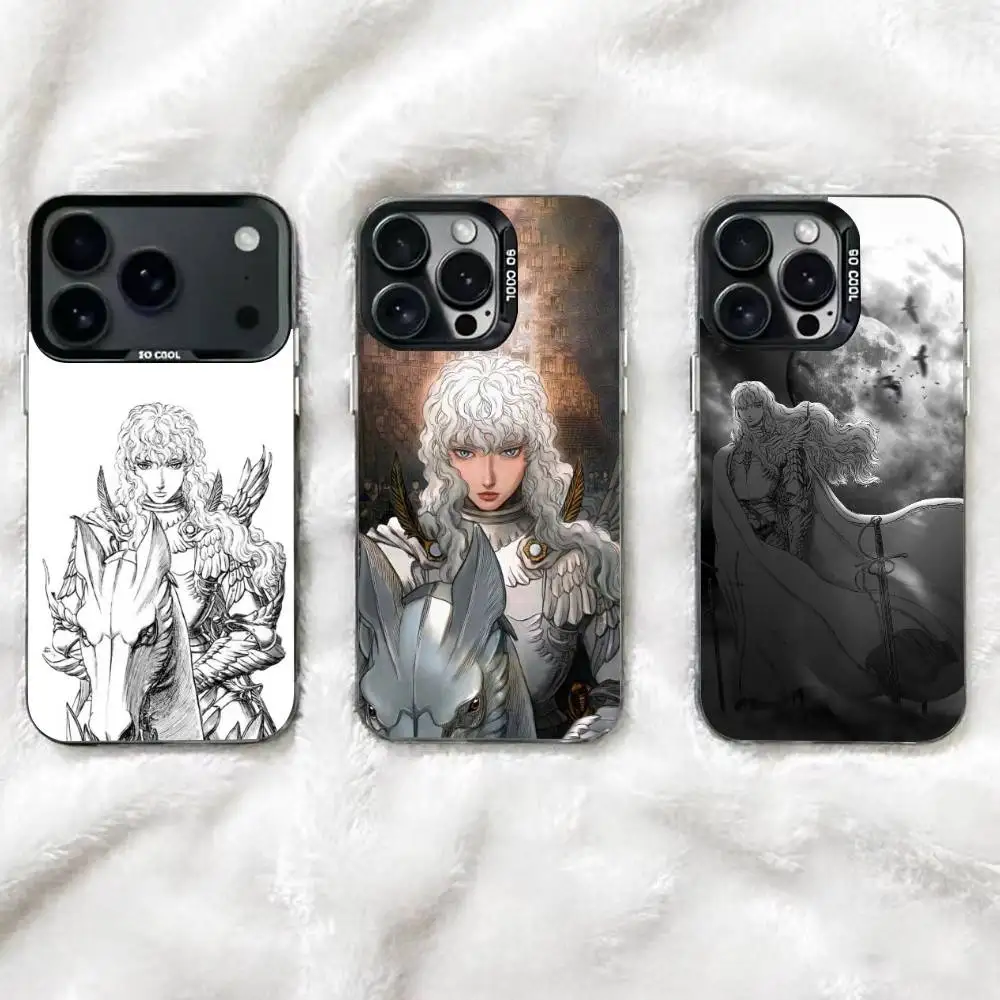 Чехол для телефона Griffith B-BerserkS для iPhone 17, 16, 15, 14, 13, 12, 11 Plus, Pro Max, XS, цветной, с серебряным покрытием внутри Чехол для телефона Griffith B-BerserkS для iPhone 17, 16, 15, 14, 13, 12, 11 Plus, Pro Max, XS, цветной, с серебряным покрытием внутри
