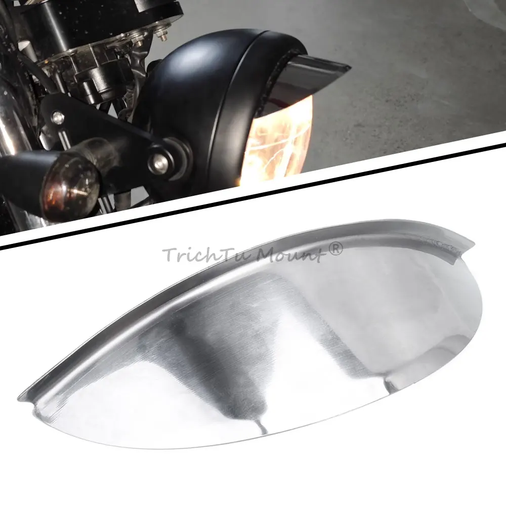 Para Honda Shadow Yamaha Kawasaki Victory Harley 7 "visera de faro redonda Universal faro cromado pico accesorios de motocicleta