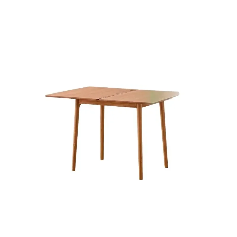Solid wood dining table foldable, Nordic small apartment cherry wood Japanese household dining table
