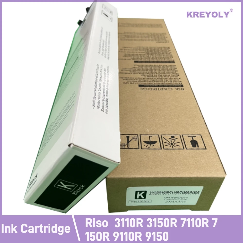 Cartucho de tinta para impresora Riso 3110R, recambio de tinta Compatible con 3150R, 3150R, 7110R, 7150R, 9110R, 9150, Rnkjet, PrinterS-6709E, S-6710E, S-6711E, oneset